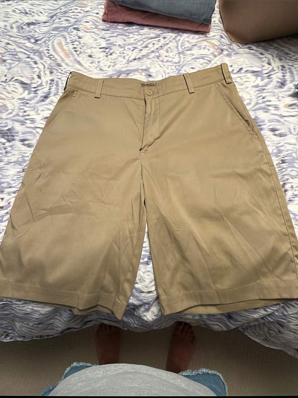 Nike Men's Flat Front Khaki Shorts - Tan